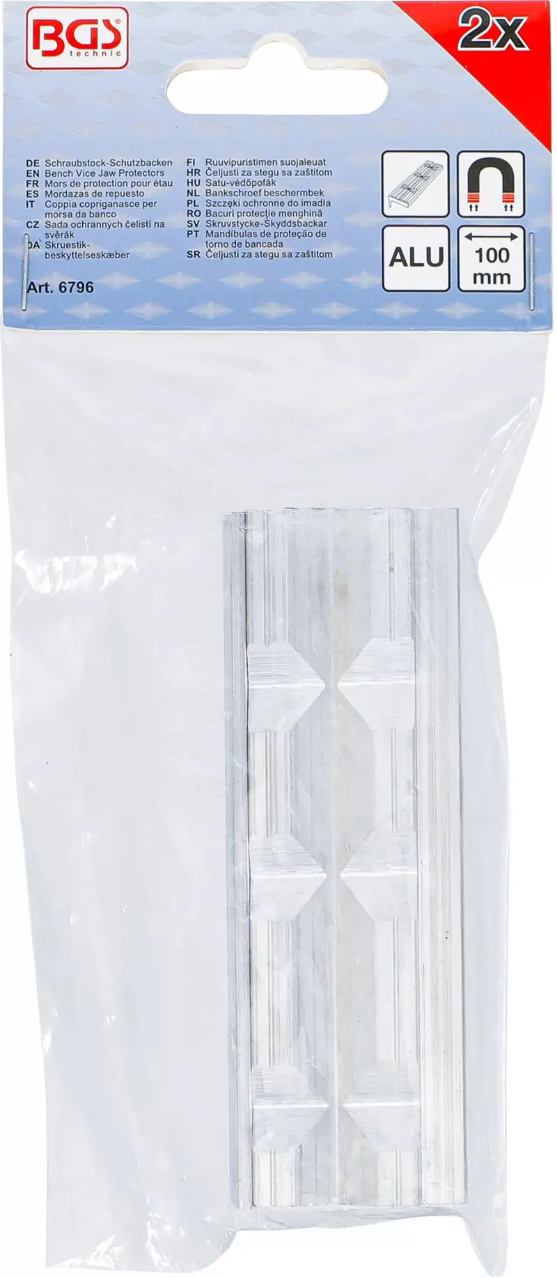 Sada ochranných čelistí na svěrák  hliník  šířka 1 (BGS106796)