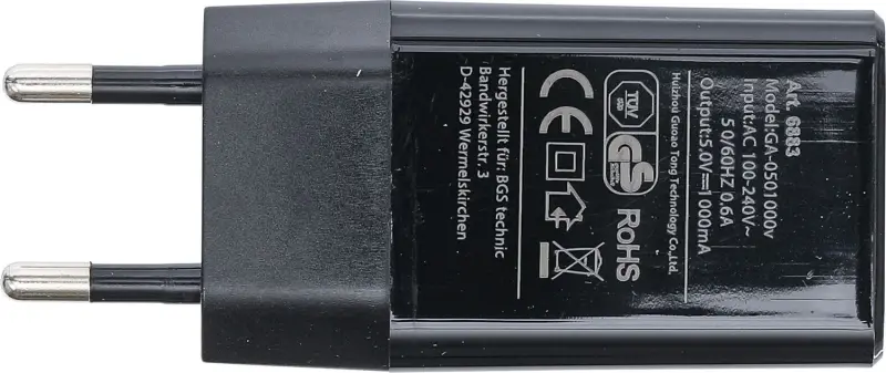 Univerzálna USB nabíjačka | 1 A (BGS106883)