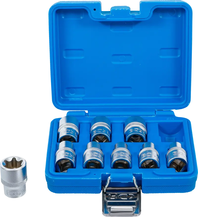 Nástrčné hlavice 1/2" E-profil E10 ÷ E24 BGS106425 Sada 9 dílů (BGS106425)