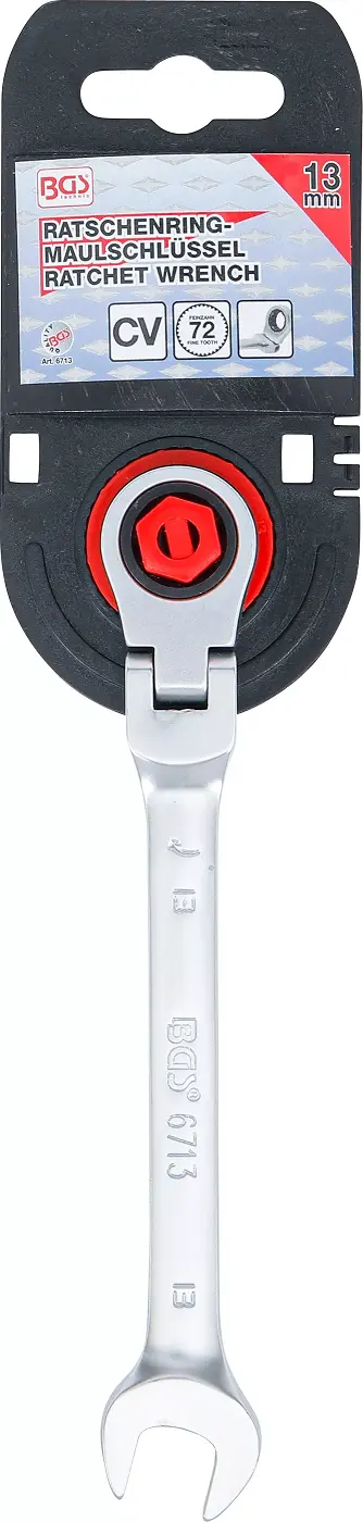 Očkoplochý klíč 13 mm s ráčnou BGS106713, kloubový (BGS106713)