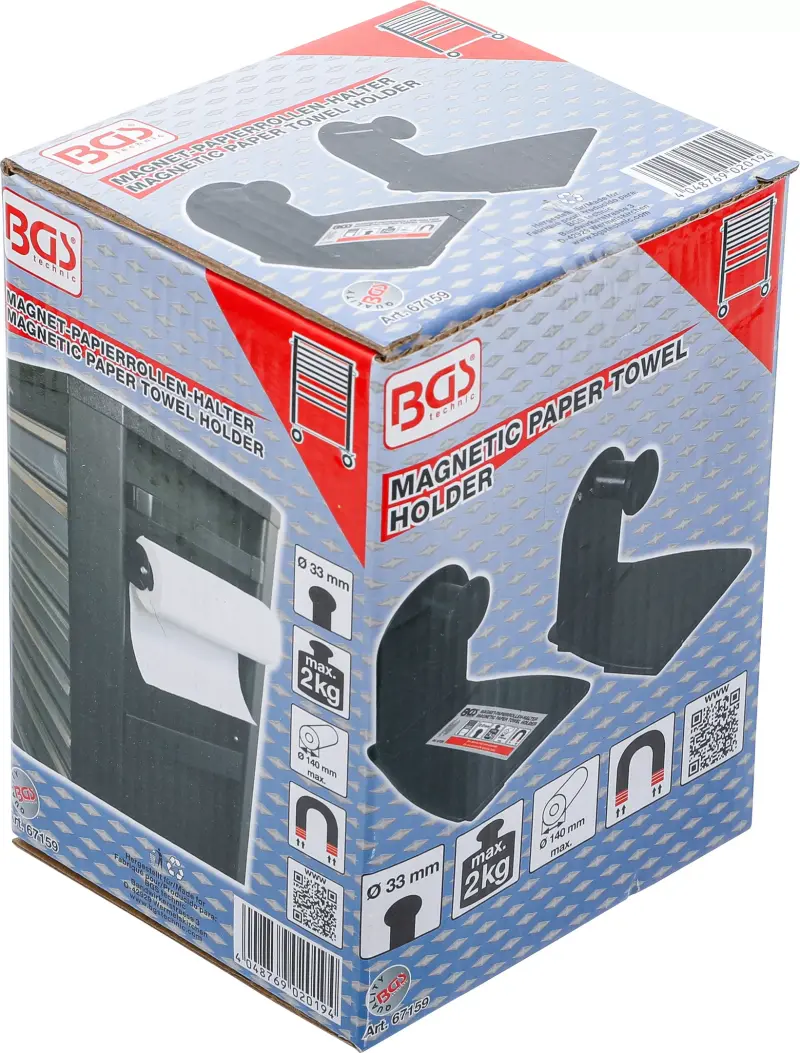 Magnetický drážk papírových rolí BGS1067159 (2dílná sada) (BGS1067159)