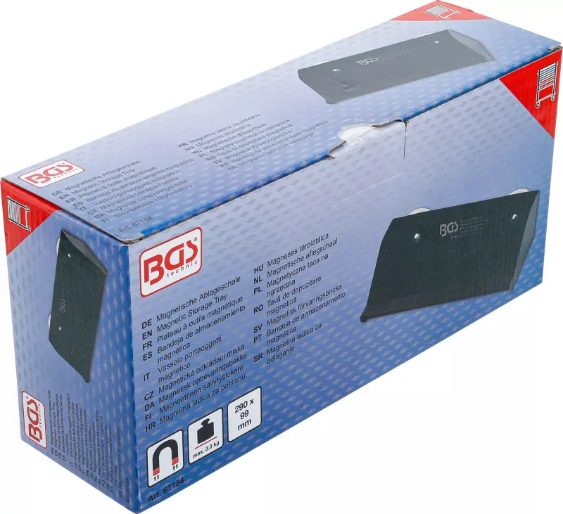 Magnetická úložná přihrádka BGS1067184 s držákem na šroubovák (BGS1067184)