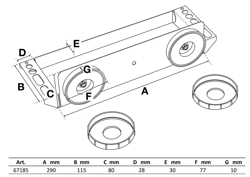 Magnetická úložná přihrádka BGS1067185 s bočním držákem na šroubovák (BGS1067185)