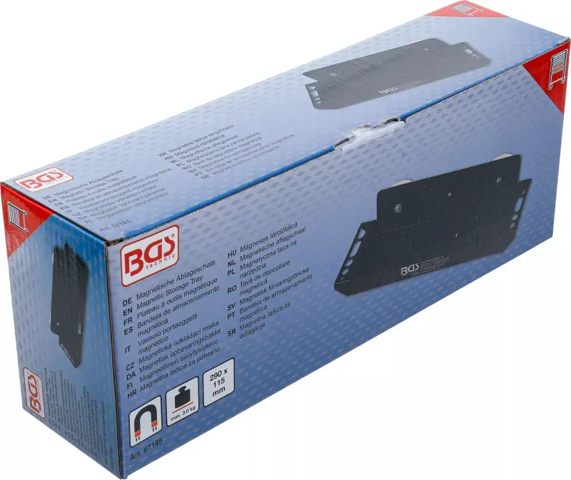 Magnetická úložná přihrádka BGS1067185 s bočním držákem na šroubovák (BGS1067185)