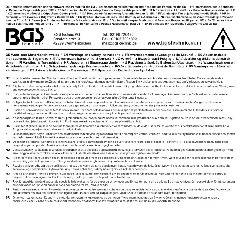 Speciální nástrčná hlavice 3/8" 14 mm BGS 709188-14 s drážkou (BGS1070988-14)