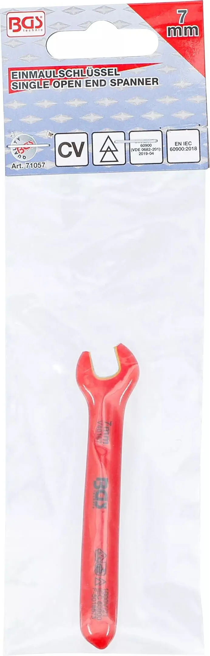 Jednostranný otevřený klíč BGS 71057 7 mm VDE (BGS1071057)