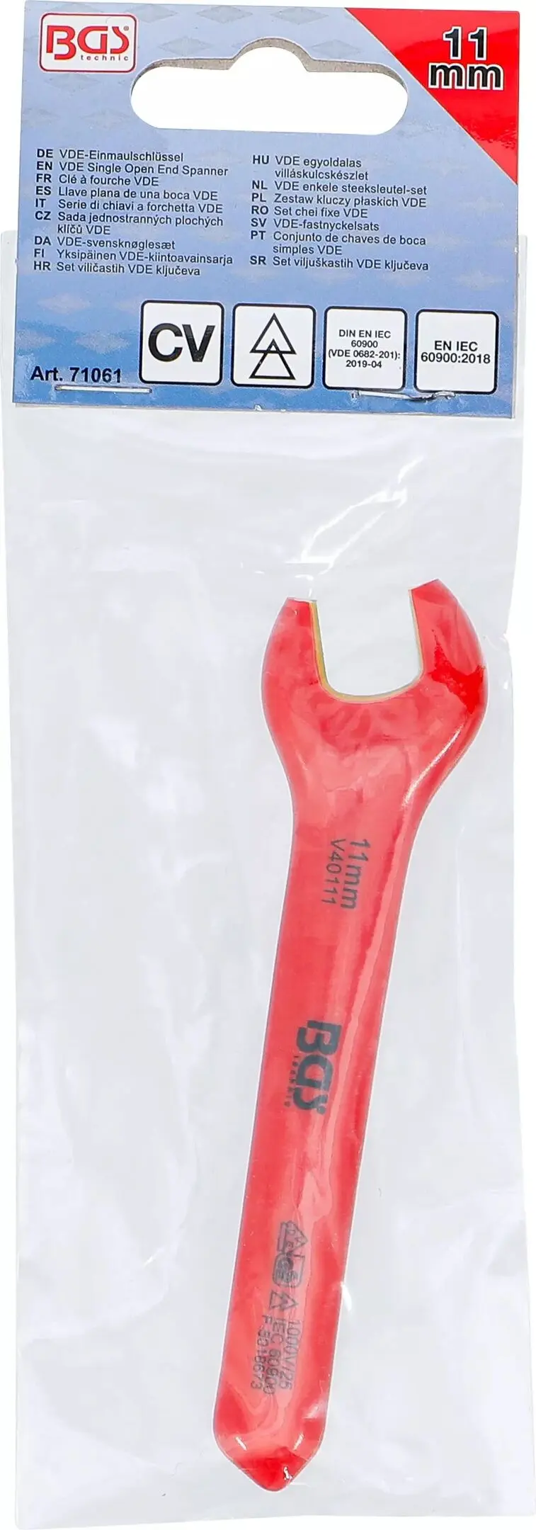 Jednostranný otevřený klíč BGS 71061 11 mm VDE (BGS1071061)