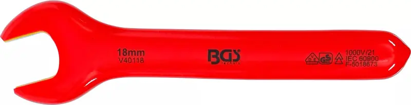 Jednostranný otevřený klíč BGS 71068 18 mm VDE (BGS1071068)