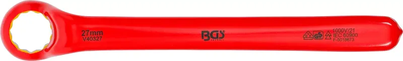 Jednostranný očkový klíč 27 mm BGS 72027 VDE, hluboce vyhnutý (BGS1072027)
