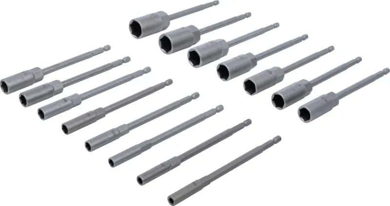 Nástrčné hlavice 1/4" 6hranné 5,5 ÷ 19 mm BGS1070147 velmi dlouhé (Sada 15 dílů) (BGS1070147)