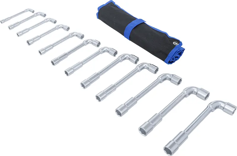 Zahnuté trubkové klíče 8 ÷ 19 mm BGS1070186 (Sada 12 dílů) (BGS1070186)