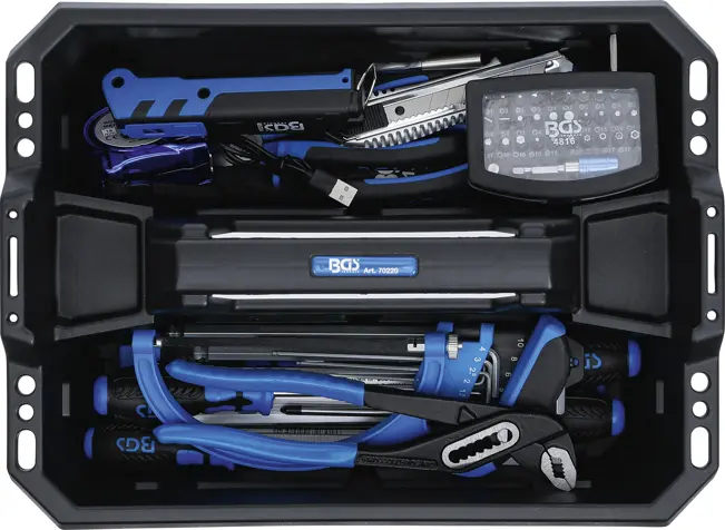 Přenosný box na nářadí BGS1070224 plastový včetně nářadí (66 dílů) (BGS1070224)