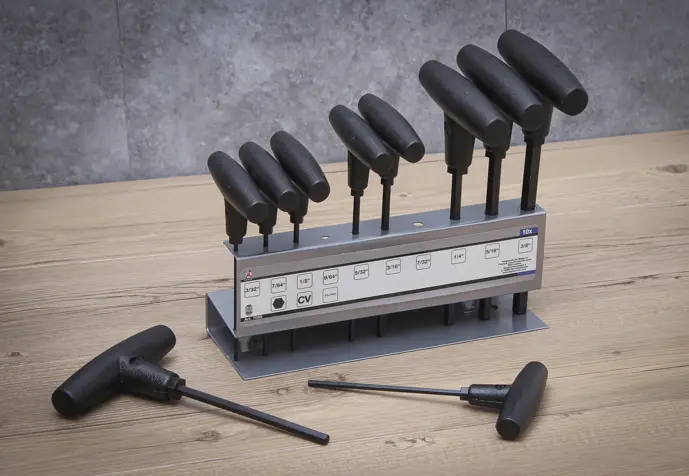 Zástrčné klíče Kraftmann inbus 3/32" ÷ 3/8" BGS100799, palcové s T-rukojetí. Sada 10 dílů (BGS107099)