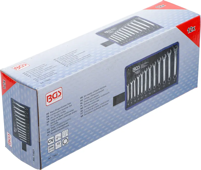 Očkoploché klíče 8 ÷ 19 mm BGS1071021 (Sada 12 dílů) (BGS1071021)