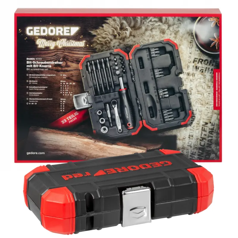 Gedore Adventní kalendář, Limitovaná edice Christmas 2024, Vánoční sada nářadí 33 dílů, 3300217 (GED3300217)