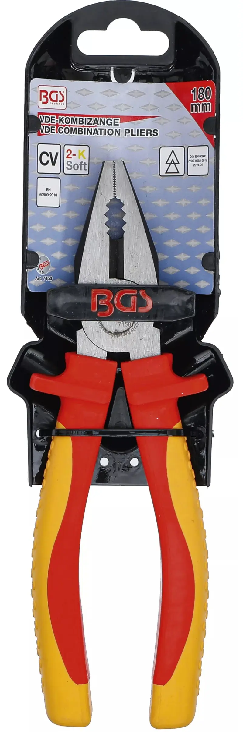 Kombinované kleště 180 mm VDE BGS107150, dvoukomp. izolace (BGS107150)