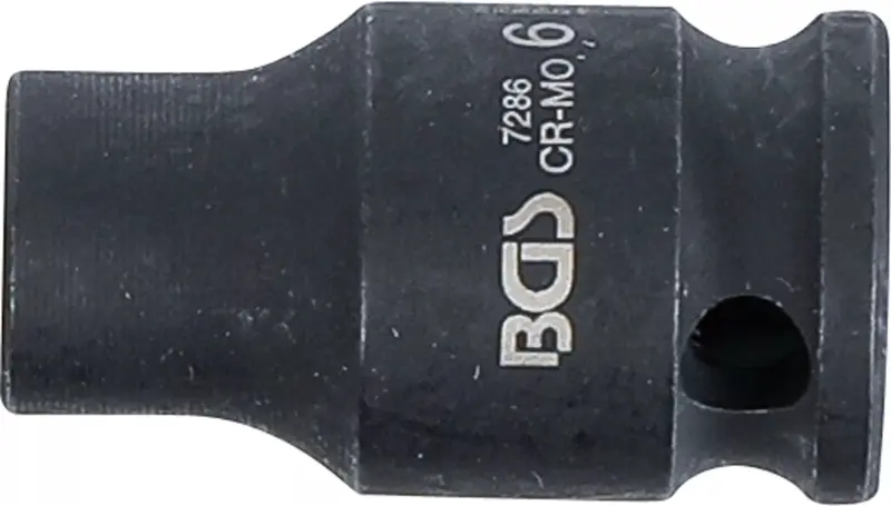 Nástrčná hlavice 1/4" šestihran 6 mm BGS107286, rázová (BGS107286)