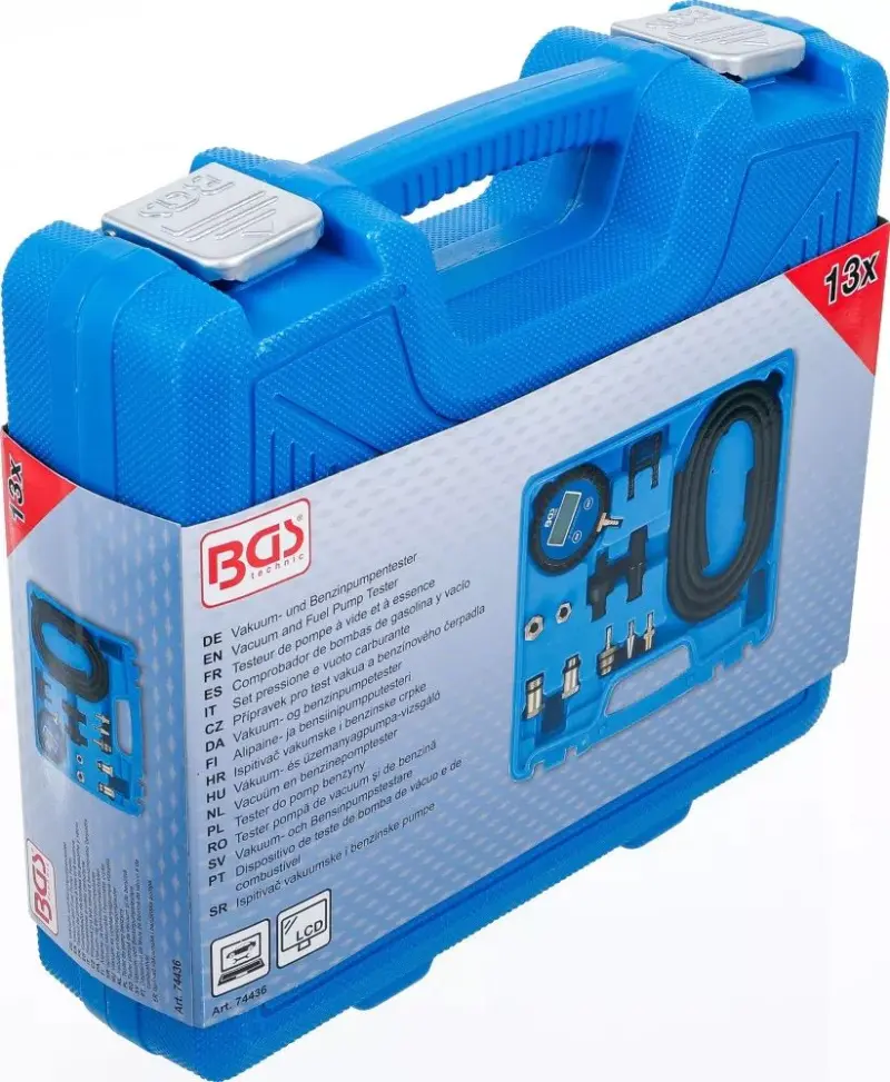 Digitální tester vakuových a benzínových čerpadel BGS1074436 (Sada 13 dílů) (BGS1074436)