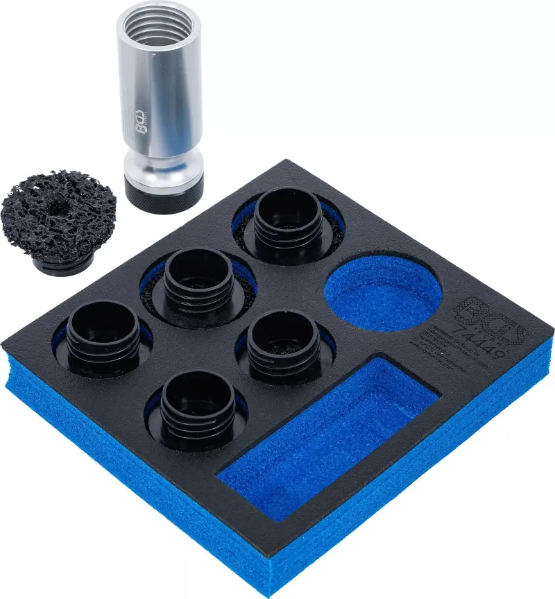 Nářaďový modul 1/6 - BGS1074449 Brusné nástavce pro závrtné šrouby a šrouby matic kol (Sada 7 dílů) (BGS1074449)