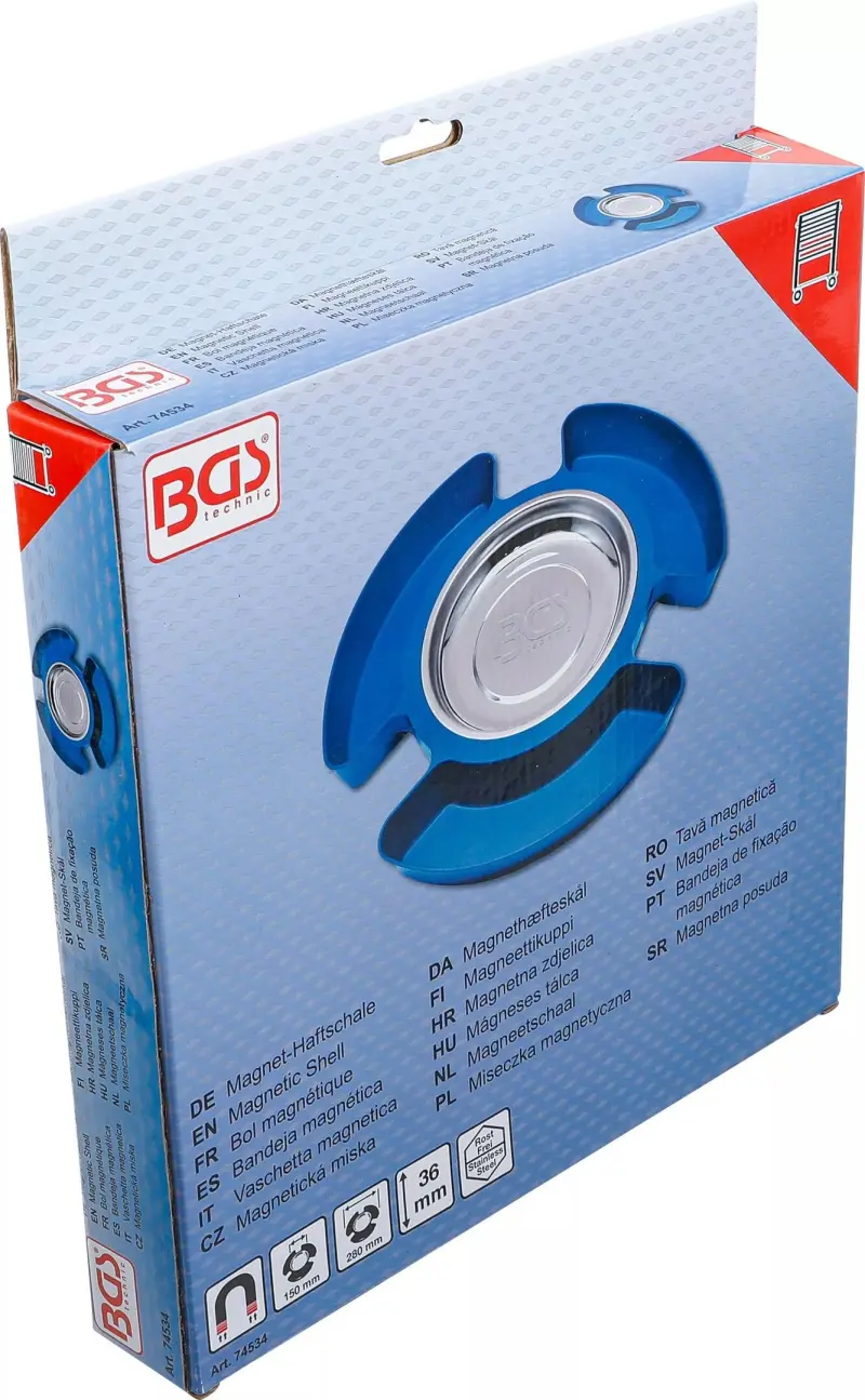 Magnetický držák 150 mm BGS1074534 se 3 plastovými tácy (BGS1074534)