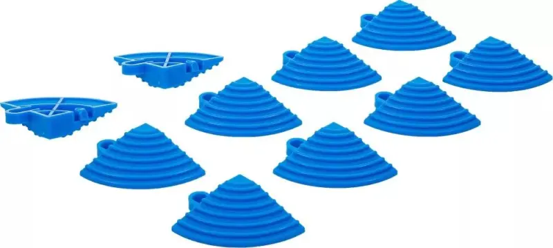 Plastové dlaždice - rohové 57 x 57 x 18 mm. Click-Systém (Sada 10 ks) BGS1074548 (BGS1074548)