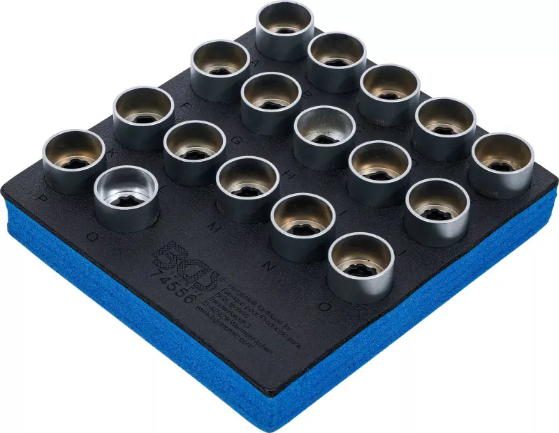 Nářaďový modul 1/6: BGS1074556 Zástrčné hlavice 17 mm pro bezpečnostní šrouby kol Land Rover (Sada 17 dílů) (BGS1074556)