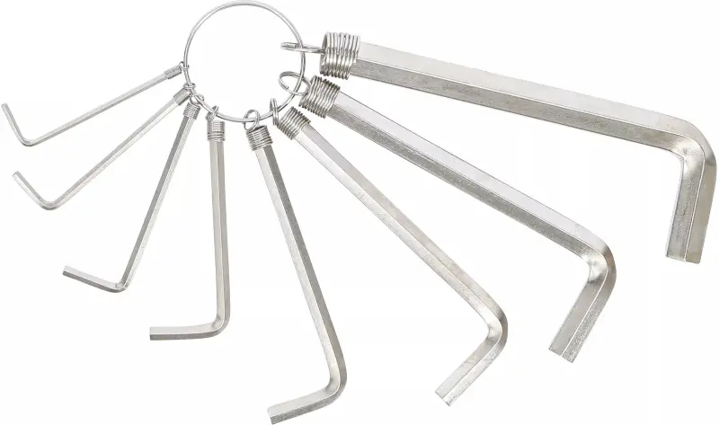 Zástrčné šestihranné klíče (inbus) 2 ÷ 10 mm BGS107842 Sada 8 dílů, chrom vanadium (BGS107842)