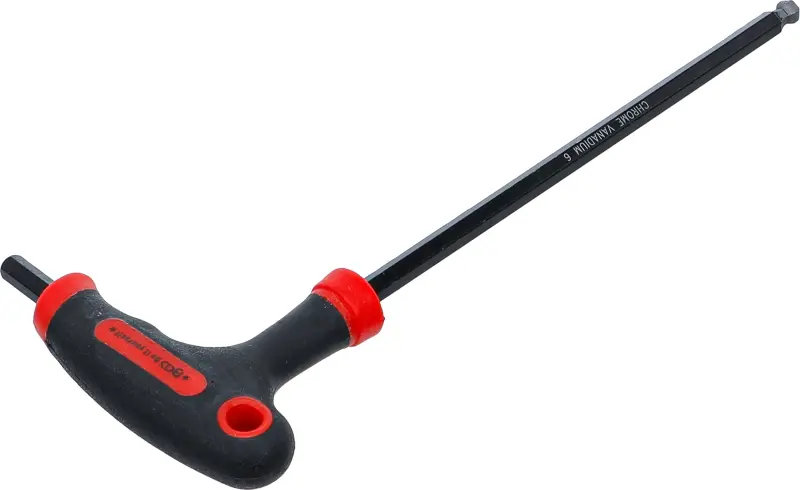 Zástrčný šestihranný klíč (inbus) Kraftmann 6 mm s T-rukojetí BGS107882-6 a boční čepelí (BGS107882-6)