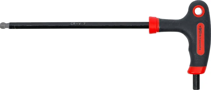 Zástrčný šestihranný klíč (inbus) Kraftmann 7 mm s T-rukojetí BGS107882-7 a boční čepelí (BGS107882-7)