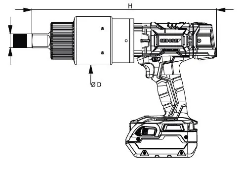 Aku momentový klíč 3/4" Gedore LDA-12 Solution - 1200 Nm (5,2 Ah) (GED39710000)