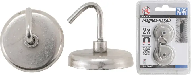 Magnetický háček Kraftmann kulatý pr. 34 mm BGS1079913 2 ks (BGS1079913)