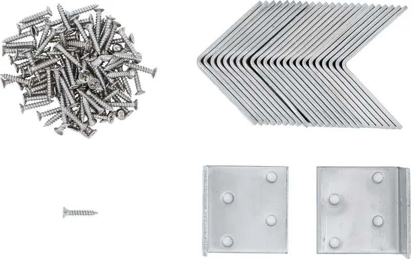 Spojovací plechy Kraftmann 40 x 40 x 40 mm BGS1080333 nerezová ocel (Sada 25 dílů) (BGS1080333)