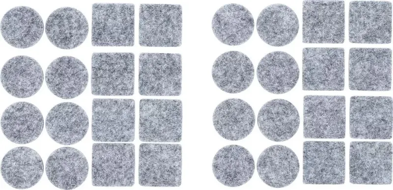 Plstěné kluzné prvky Kraftmann - šedý melír BGS 80704 (Sada 32 ks) (BGS1080704)