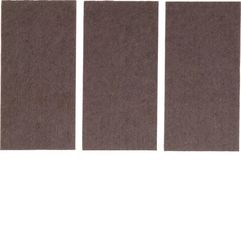 Plstěné kluzáky Kraftmann 100 x 200 mm, hnědé BGS1080713 Sada 3 ks (BGS1080713)