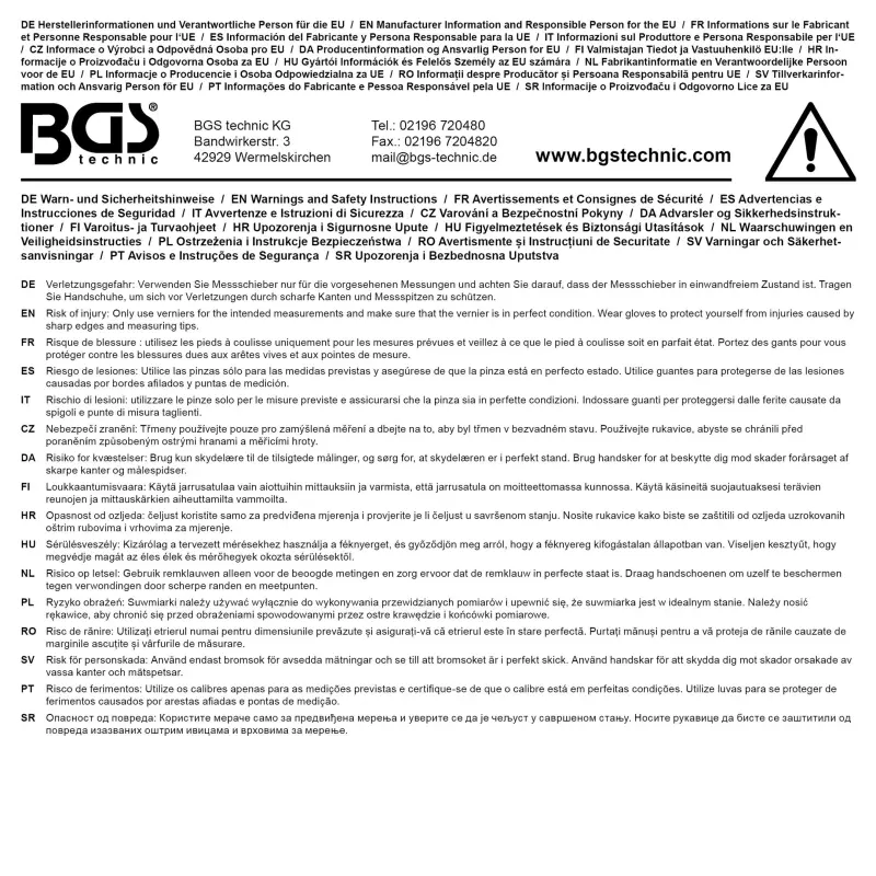 Hloubkoměr běhounu pneumatik Kraftmann 0 ÷ 20 mm s klíčenkou BGS1080726 (BGS1080726)